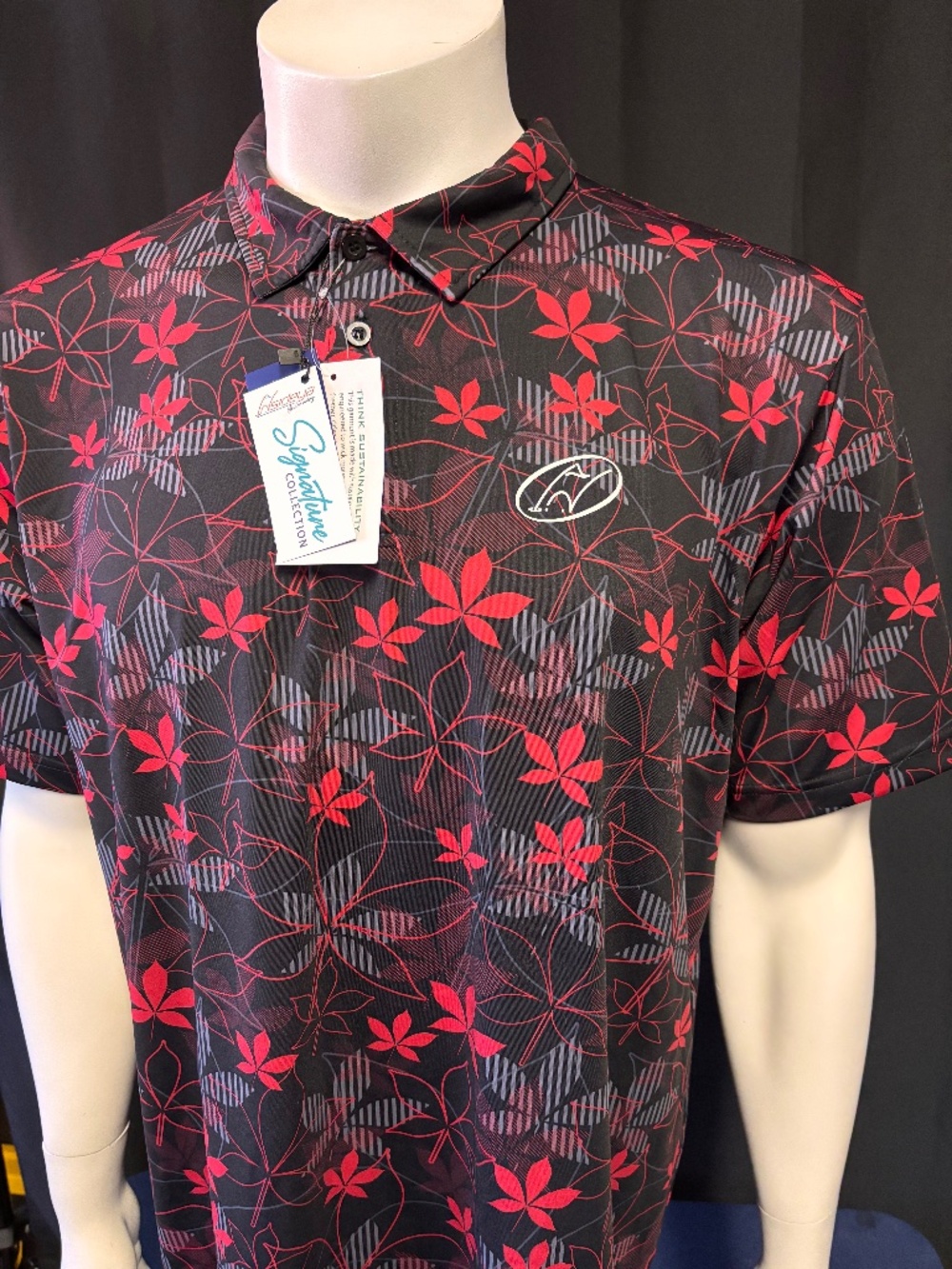 New mens large InsideYa Keith Byars Signature Collection golf polo
